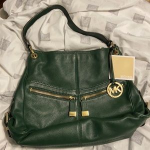 Green and gold Michael Kors bag